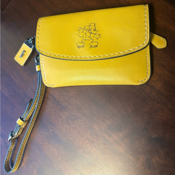 Coach Handbags - Coach x Mickey Envelope Key Pouch-Flax